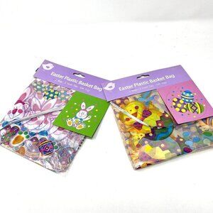 Vintage CVS Easter Basket Plastic Wrap Bags Gift Tags Presents